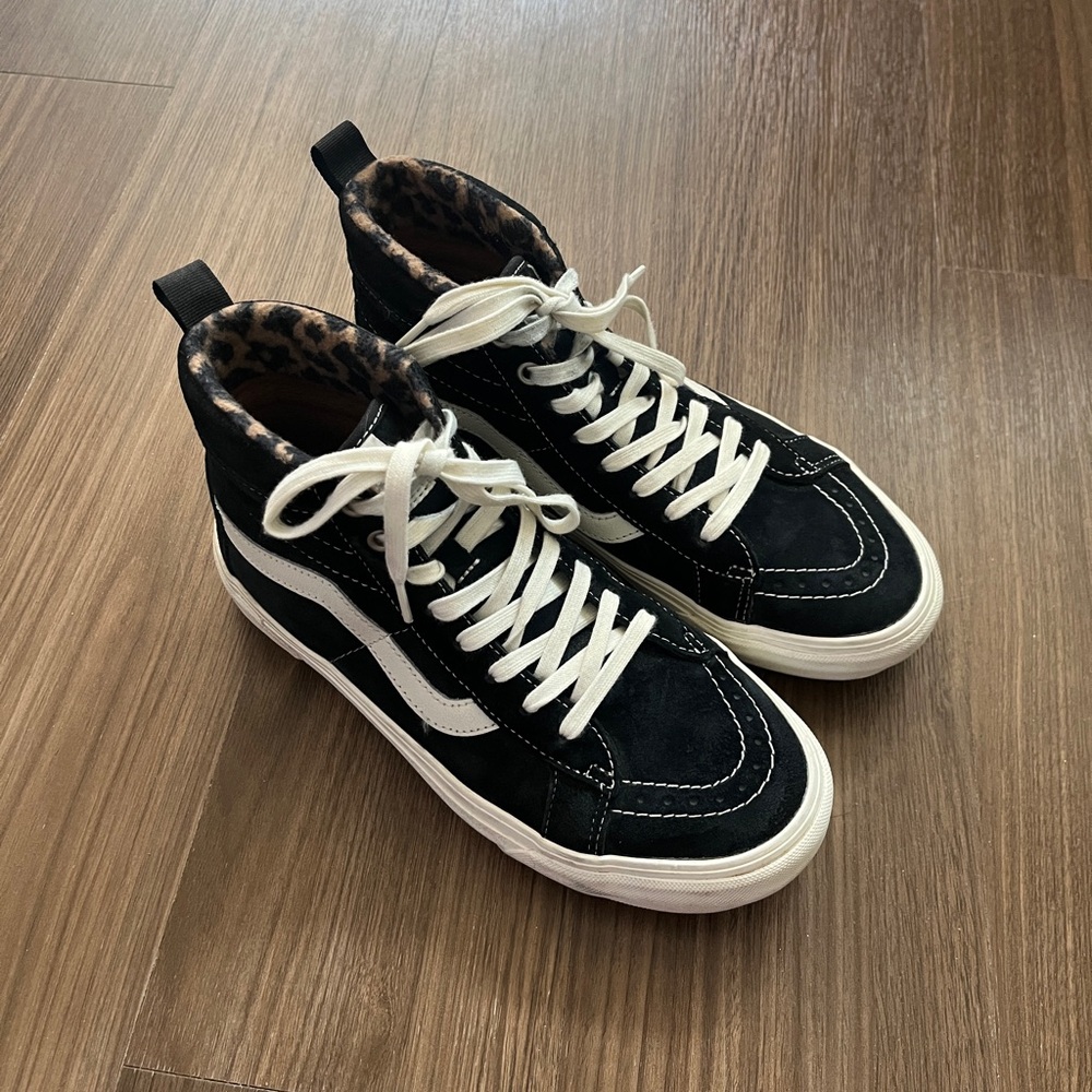 Vans Black and White Winter Boots
